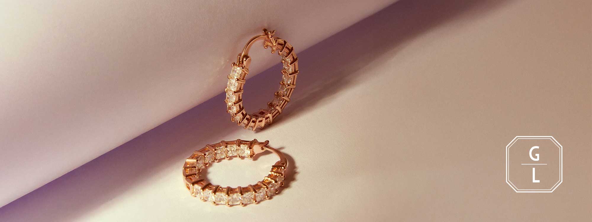 Diamond hoop earrings