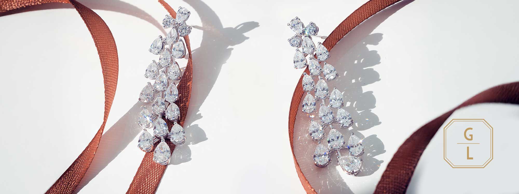 Diamond drop earrings